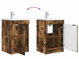 Bathroom Vanity with Sink Smoked Oak 42 x 40 x 84.5 cm 890089
