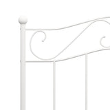 284517 Bed Frame without Mattress White Metal 100x200 cm
