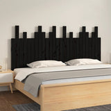Wall Headboard Black 166x3x80 cm Solid Wood Pine 824812