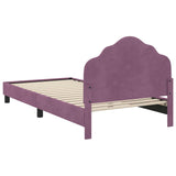 Children's Bed Frame with Headboard Purple 90 x 200 cm Velvet 42010961