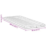 Mattress Topper White 80 x 200 x 5.5 cm Knit Fabric 4106413