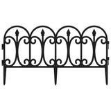 Lawn Edgings 17 pcs Black 10 m PP 318293
