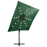 Cantilever Garden Parasol Green Polyester, Aluminium Large 312321