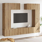 TV Cabinet Set Wall-mounted 6 pcs Artisan oak 200 x 30 x 150 cm 3393221