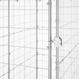 Outdoor Dog Kennel Galvanised Steel with Roof 110x220x180 cm 150800