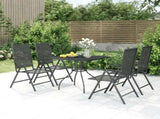 Garden Dining Set Anthracite Steel Medium Foldable 3187976