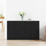 Sideboard 2 pcs Black Oak 60 x 30 x 70 cm Engineered Wood 3333073