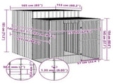 Chicken Cage with Run Anthracite 165x251x181 cm Galvanised Steel 172367