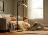 Half Moon Lash Light, Beauty Floor Lamp with 350&deg Rotatable Head, 7 Colour Temperature and Phone T3398P425164
