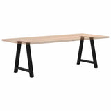 Dining Table Legs A-Shaped 2 pcs Black 80x cm Steel 4012856