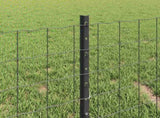 Welded Wire Fence 10 x 0.4 m PVC-Coated Steel Grey Mesh 3336129