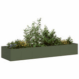 Planter Olive Green 280x80x40 cm Steel 860762
