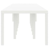 Garden Table White 400 x 100 x 73 cm Poly Rattan 3378530