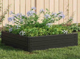 Raised Bed Black 75.5 x 75.5 x 25 cm PP 42033404