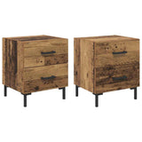 Bedside Cabinet with Drawer 2 pcs Old Wood 40 x 35 x 47.5 cm 882014