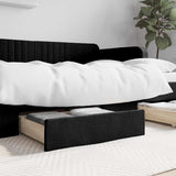 Bed Drawers 2 pcs Black Engineered Wood and Fabric 833912