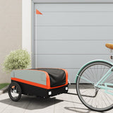 Bike Trailer Black and Orange 45 kg Iron 94040