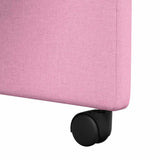 Dining Chairs with Wheels 2 pcs Pink 57 x 66 x 94 cm Fabric 42017816