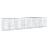 Gabion Basket with Cover 700x100x150 cm Galvanised Iron 3295219
