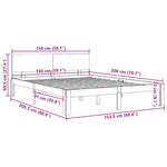 Bed Frame without Mattress 150x200cm King Size 810500