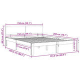 Bed Frame without Mattress 150x200cm King Size 810500