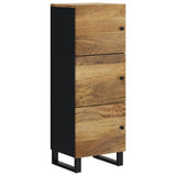 Highboard with 3 Doors 40x33x110 cm Solid Wood Mango&Iron 352932