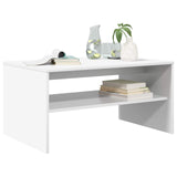 Coffee Table White 80 x 50 x 40 cm Engineered Wood 8000276