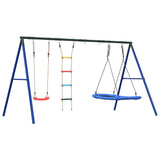 Outdoor Swing Set with Swing, Ladder, Nest Swing 3283632