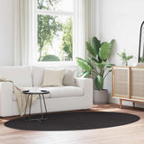 Area Rugs Oval HUARTE Black 160 x 230 cm 100% Polyester 4103653