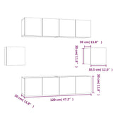 6 Piece TV Cabinet Set Grey Sonoma Engineered Wood 3120267