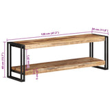 TV Cabinet 120x30x40 cm Rough Mango Wood 320679