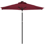 Garden Parasol with Steel Pole Bordeaux Red 225x225x212 cm 4005062