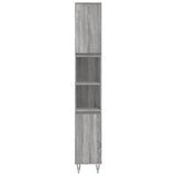 ZNTS 3 Piece Bathroom Furniture Set Grey Sonoma Engineered Wood 3190281