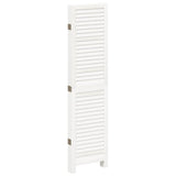 Room Divider 5 Panels White Solid Wood Paulownia 358837