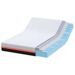 Mattress White and Grey 140 x 190 cm Memory Foam 4106305