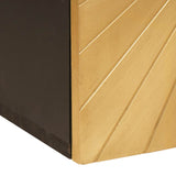Bathroom Cabinet with Shelf Black and Gold 38 x 33 x 48 cm 4017848