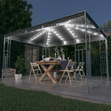 ZNTS Gazebo with LED String Lights 400x300 cm Anthracite 3070341