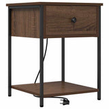 Bedside Cabinet Brown Oak 42 x 41 x 56 cm Engineered Wood 859428