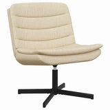 Swivel Chair Cream 63 x 75 x 76 cm Fabric 42007356