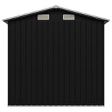 ZNTS Garden Storage Shed Anthracite Steel 204x132x186 cm 47028