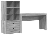 Desk with Drawer with Shelf with Storage 2 pcs Grey Sonoma 3337334