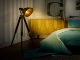 Tripod Floor Lamp, Spotlight Reading Lamp w/ Adjustable Height, Angle, Wood Legs for Living Room, T3398P344226