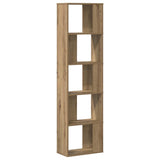 Bookcase 5-Tier Artisian Oak 45x23.5x162.5 cm Engineered Wood 852788