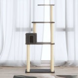 Cat Tree with Sisal Scratching Posts Dark Grey 147 cm 171478