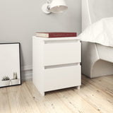ZNTS Bedside Cabinets 2 pcs White 30x30x40 cm Engineered Wood 800514