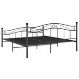 Bed Frame without Mattress Black Metal 200x200 cm 325006