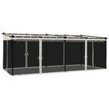 Gazebo with Mesh Walls Cream 6x3 m Steel 4003914