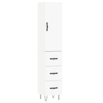 Highboard White 34.5x34x180 cm Engineered Wood 3198881
