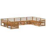 Outdoor Sofa Set 9 pcs Natural Solid Acacia Wood 3383837