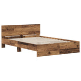 Bed Frame with Headboard Old Wood 120 x 200 cm Engineered wood 3445777
